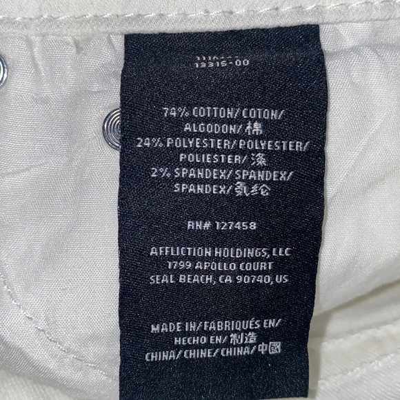 NWT Affliction Vikki Short in Silent White - Picture 12 of 13